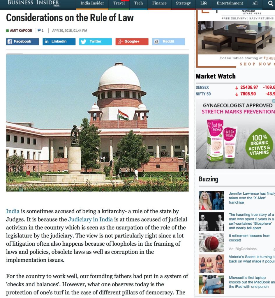 Considerations on the Rule of Law