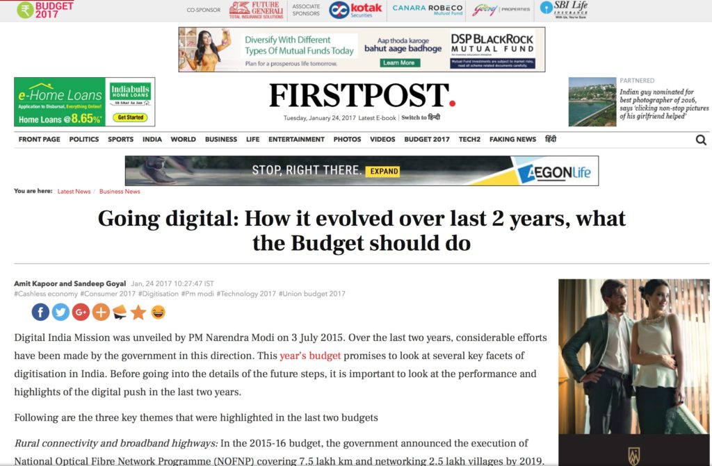 Going digital: How it evolved over last 2 years, what the Budget should do