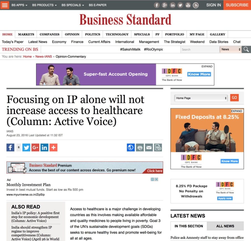 Focusing on IP alone will not increase access to healthcare