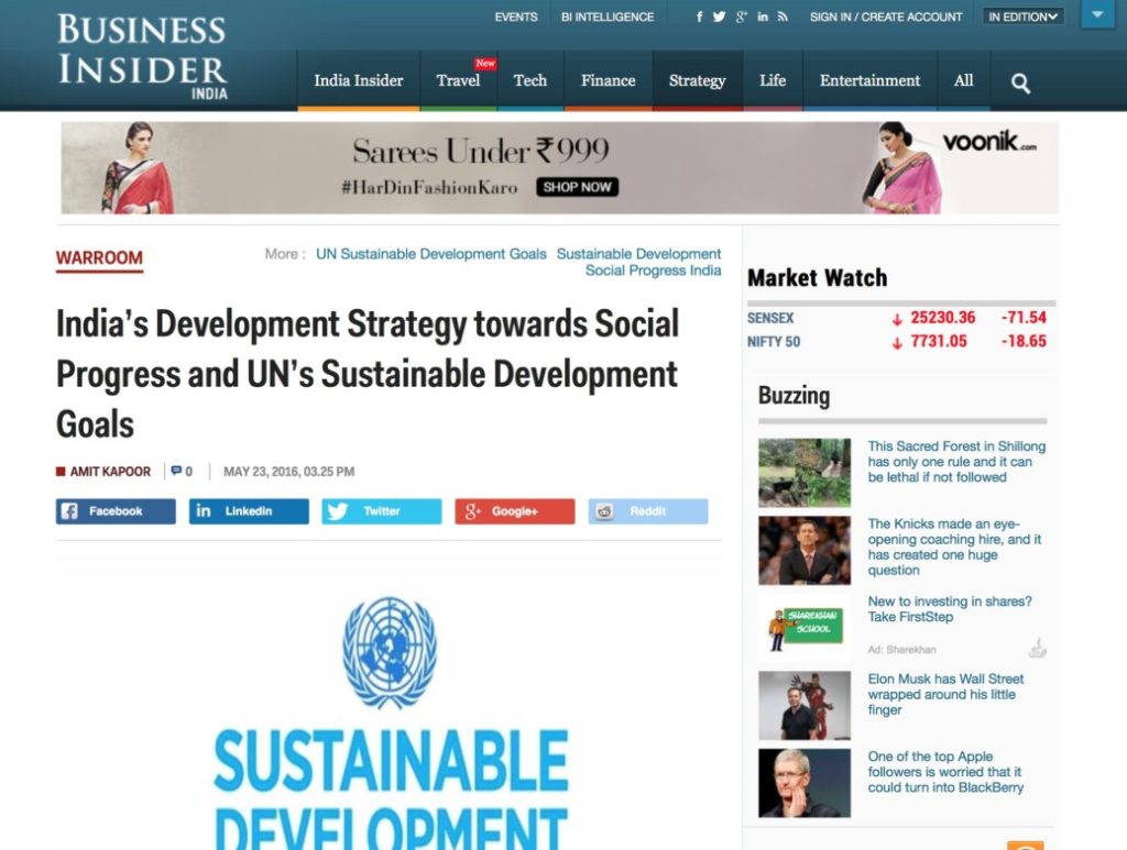 India’s Development Strategy towards Social Progress and UN’s Sustainable Development Goals
