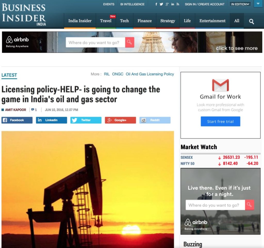 Licensing policy-HELP- is going to change the game in India's oil and gas sector