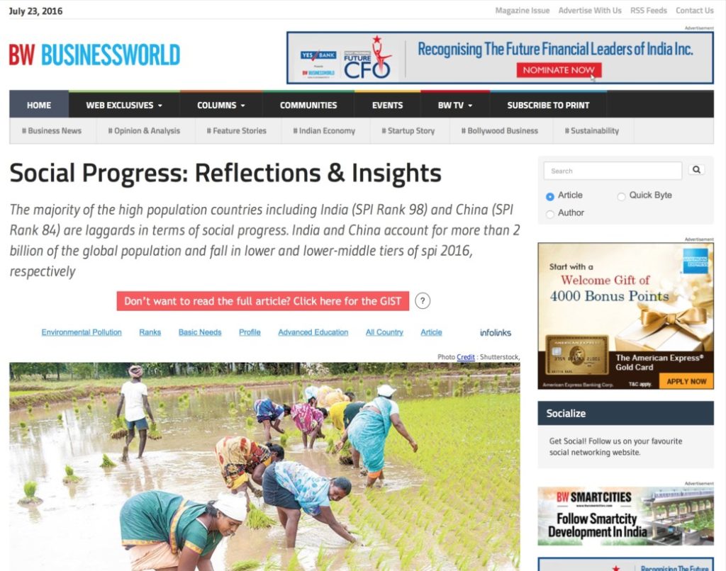 Social Progress: Reflections & Insights