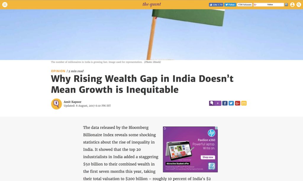 Why Rising Wealth Gap in India Doesn’t Mean Growth is Inequitable