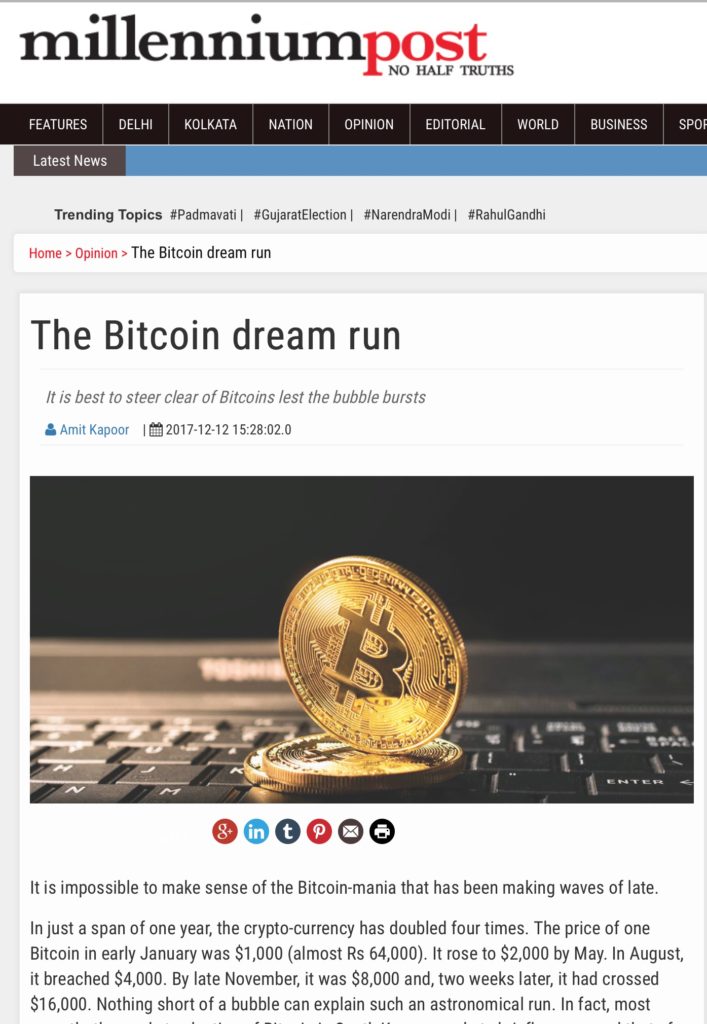 It's best to steer clear of Bitcoins lest the bubble bursts