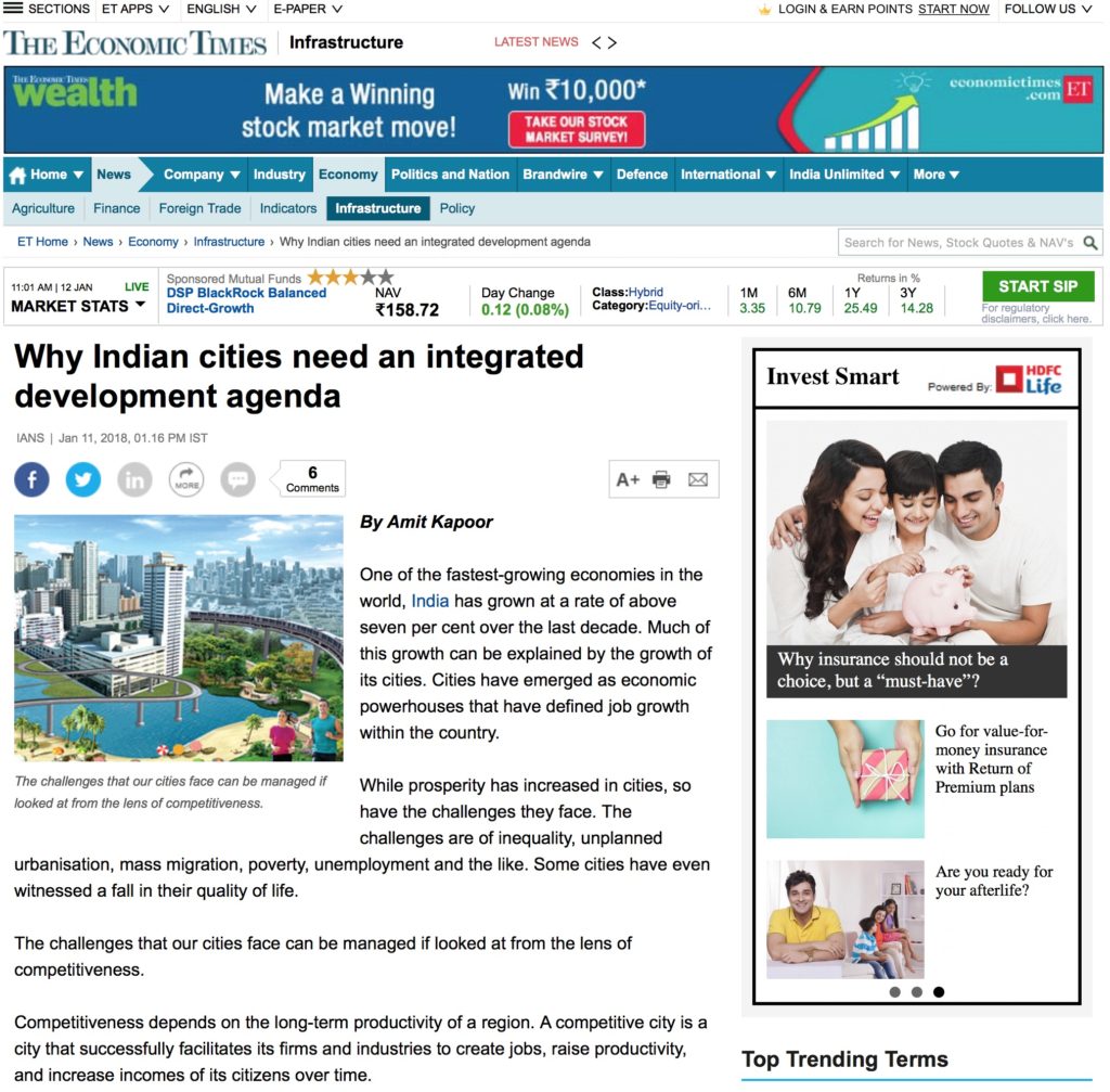 How Competitive are Indian Cities?