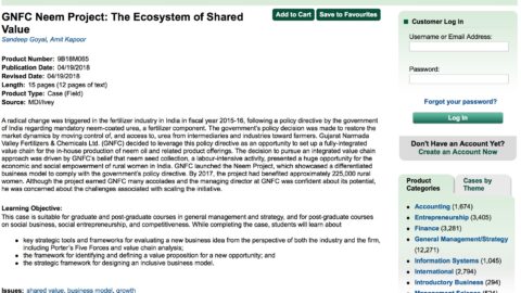 GNFC Neem Project: The Ecosystem of Shared Value (Ivey Publishing)
