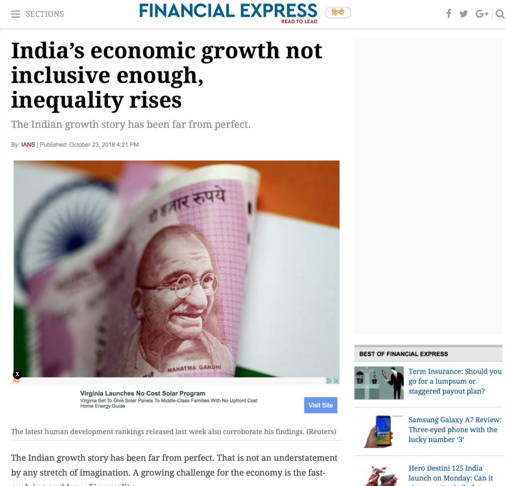 India's economic growth not inclusive enough, inequality rises 