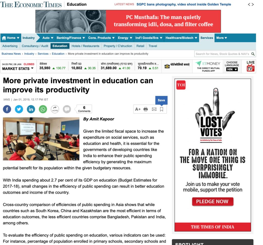 More private investment in education can improve its productivity
