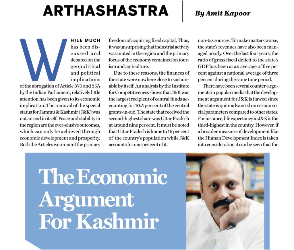 The Economic Argument for Kashmir