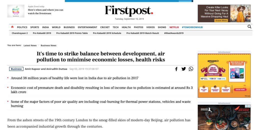 It's time to strike balance between development, air pollution to minimise economic losses, health risks