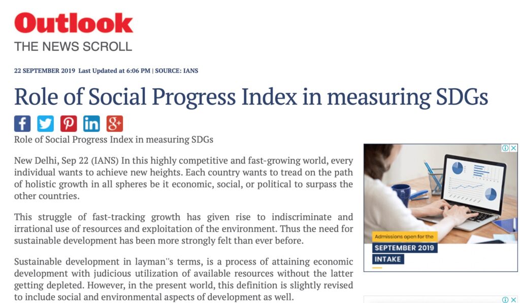 Role of Social Progress Index in measuring SDGs