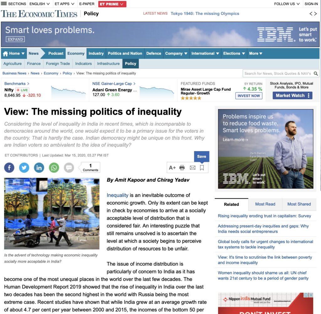 The Missing Politics of Inequality