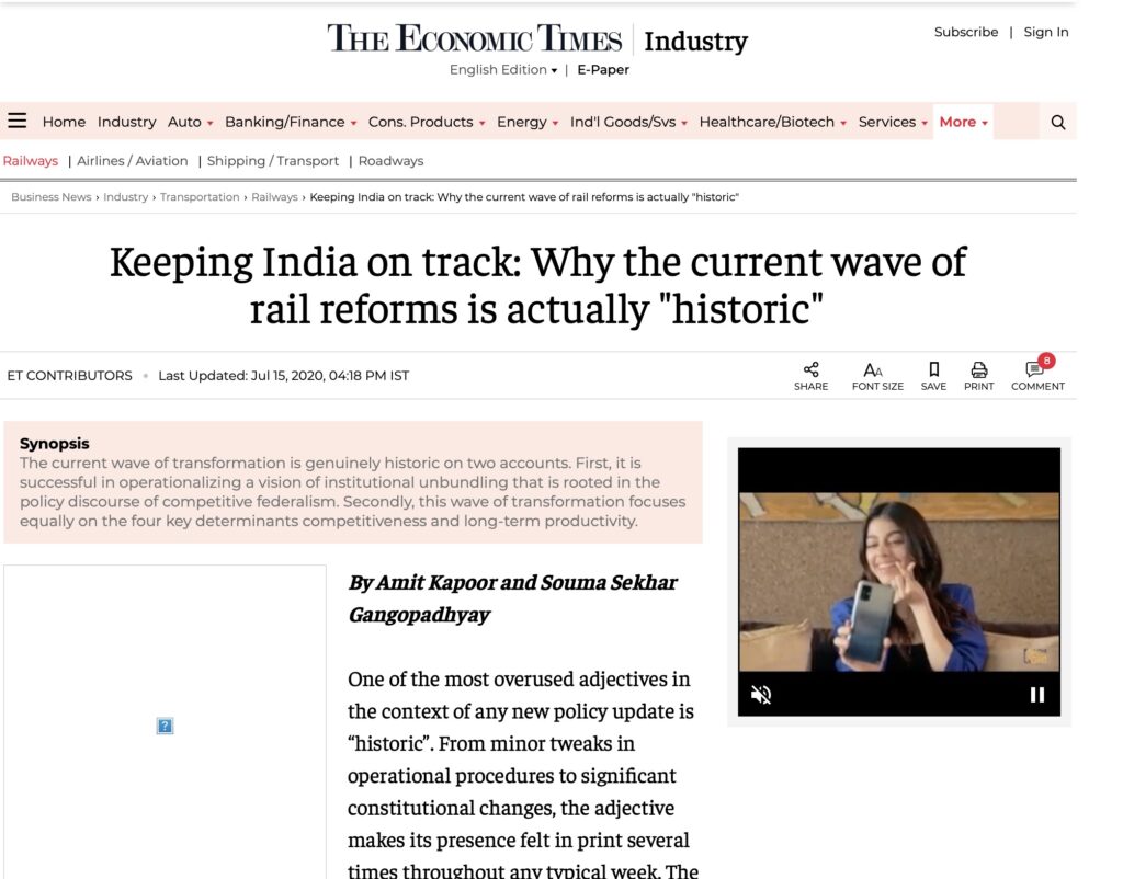 Keeping India on track: Why the current wave of rail reforms is actually “historical”?