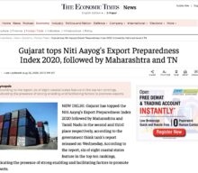 Gujarat tops Niti Aayog’s Export Preparedness Index 2020, followed by Maharashtra and TN