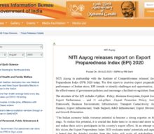 NITI Aayog releases report on Export Preparedness Index (EPI) 2020