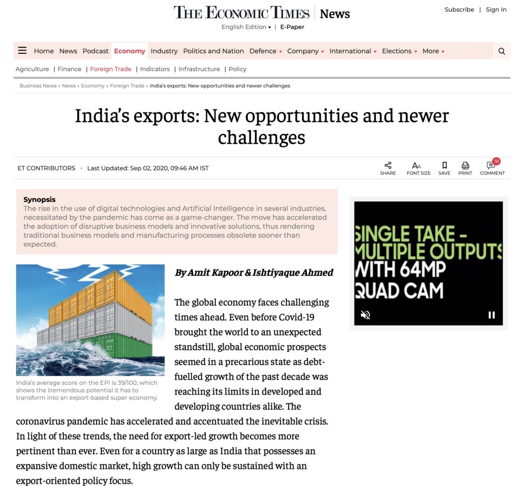 India’s exports: New opportunities and newer challenges