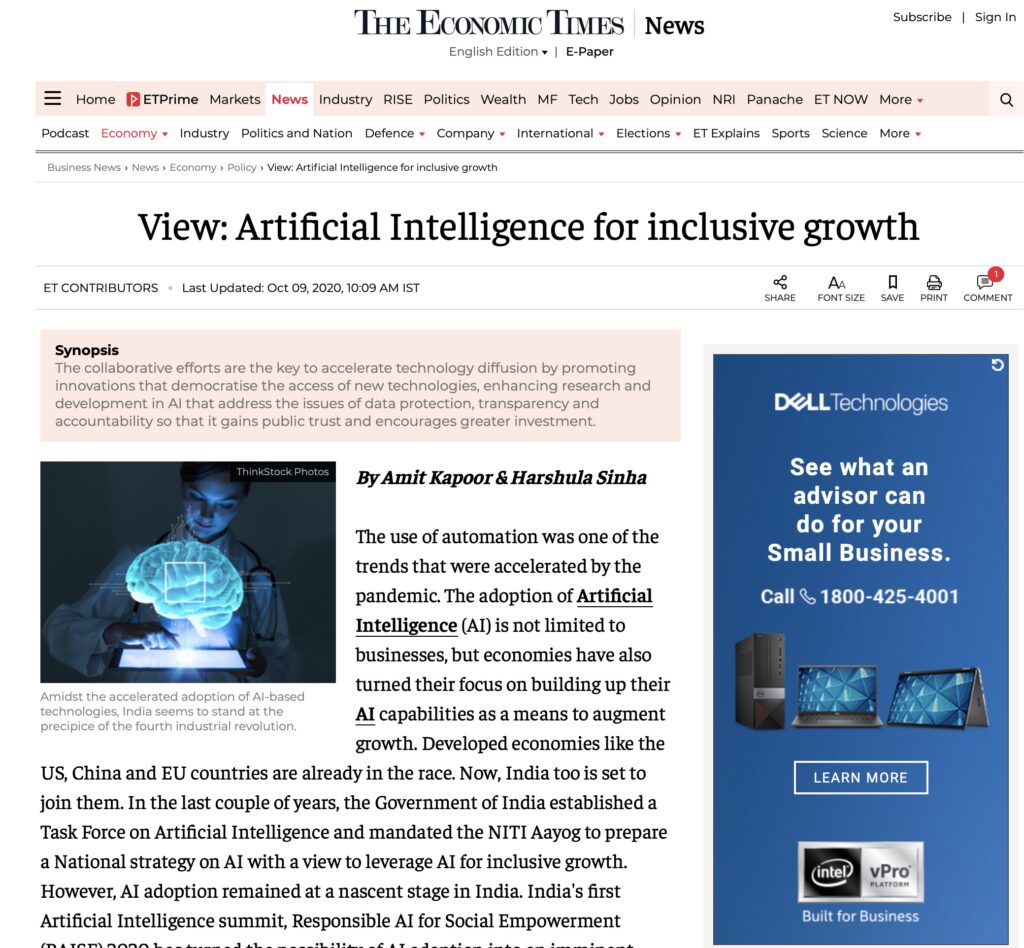 Artificial Intelligence for Inclusive Growth