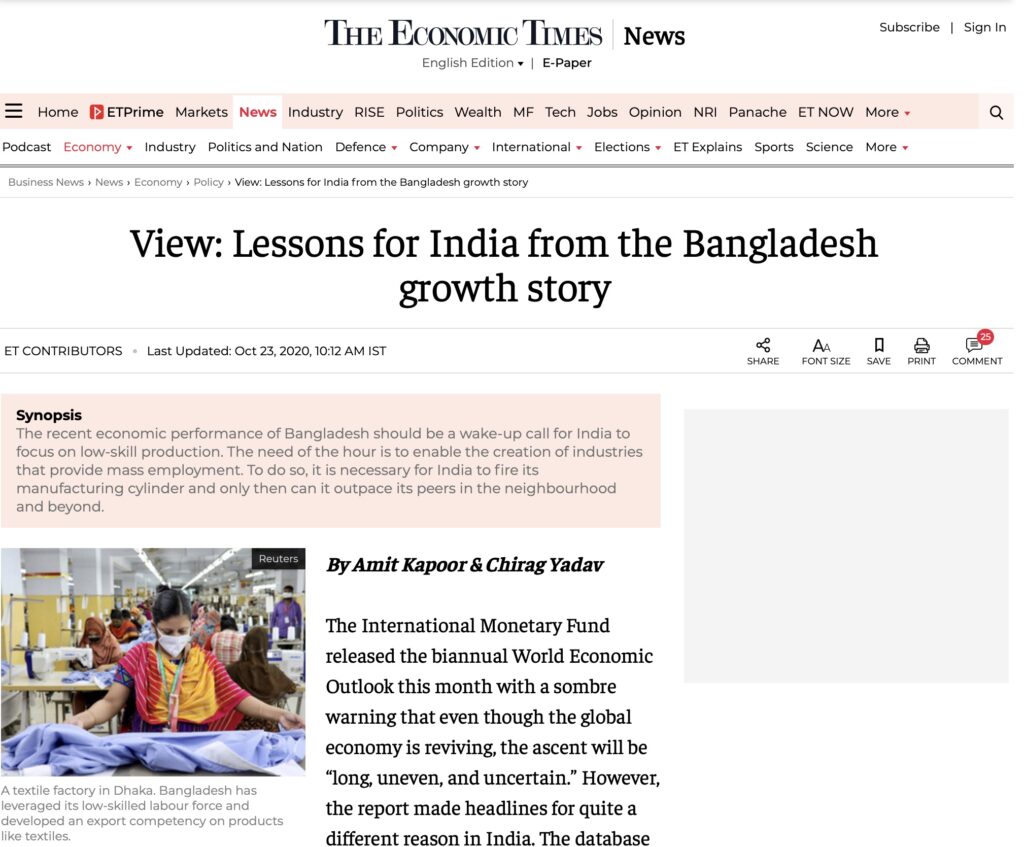 Lessons from the Bangladesh Growth Story