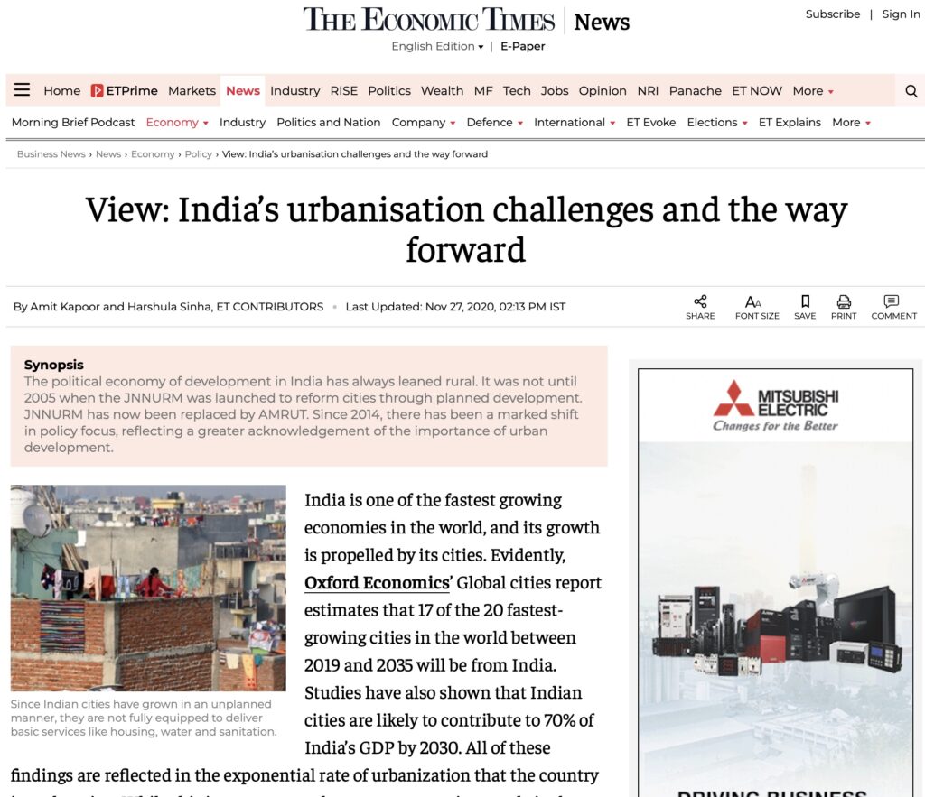 India’s urbanization challenges and way forward
