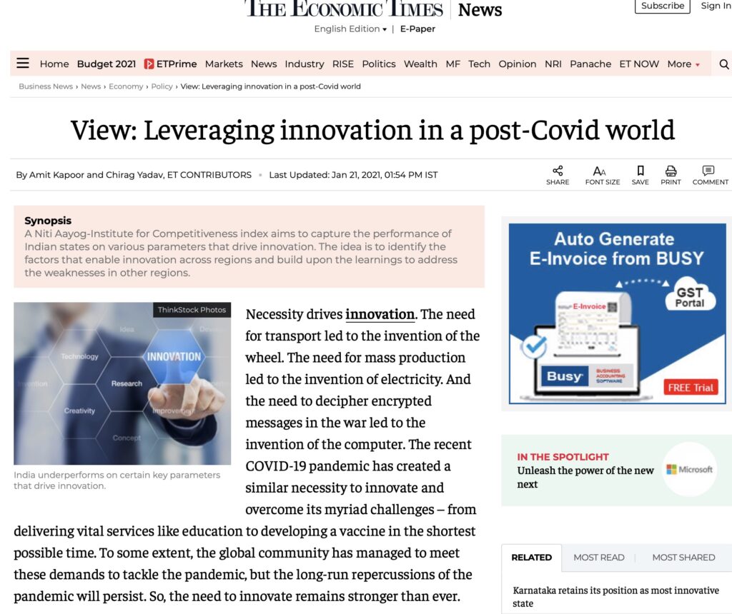 Leveraging Innovation in a Post-COVID World