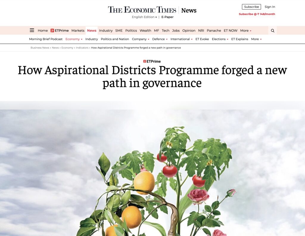 How Aspirational Districts Programme forged new path in governance