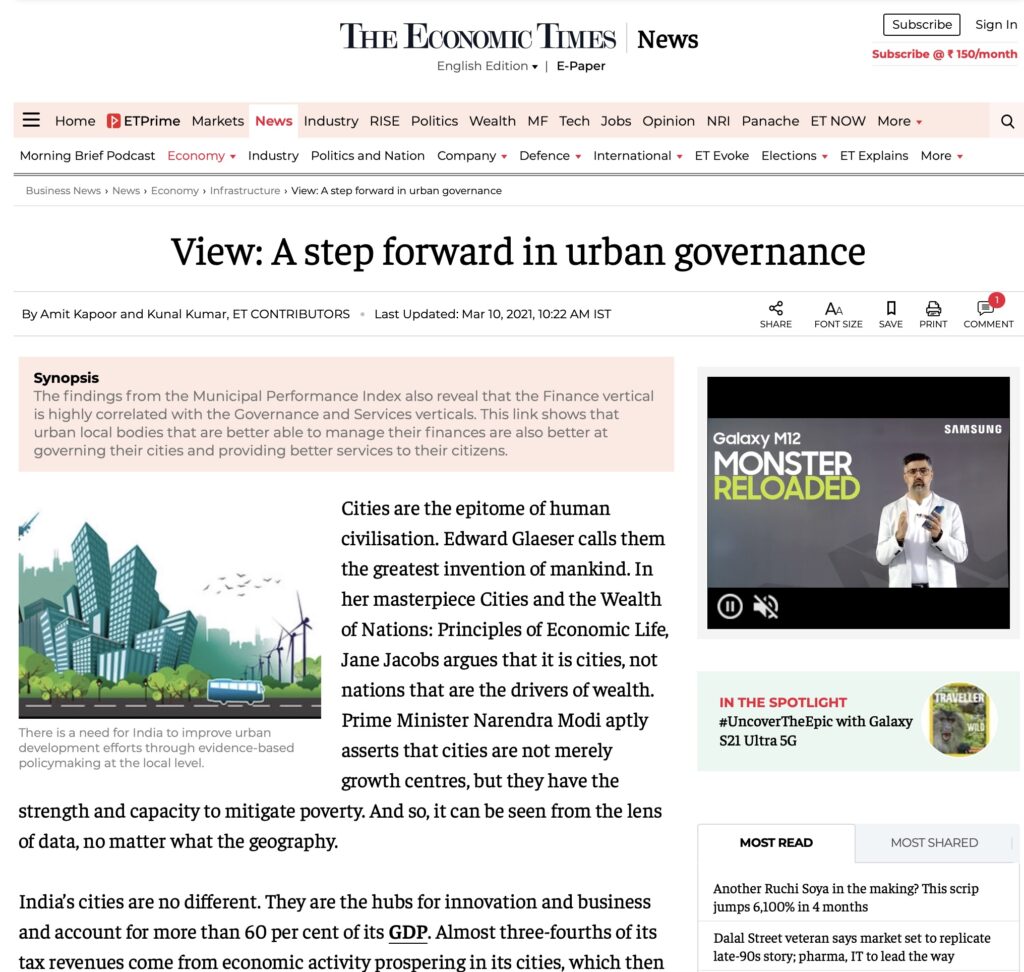 A step forward in urban governance