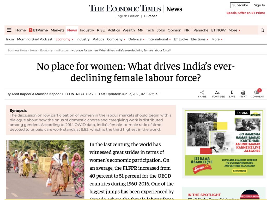 No Place for Women: What Drives India’s Ever-Declining Female Labour Force?