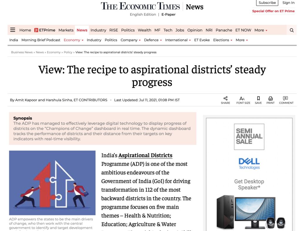 The recipe to aspirational districts’ steady progress
