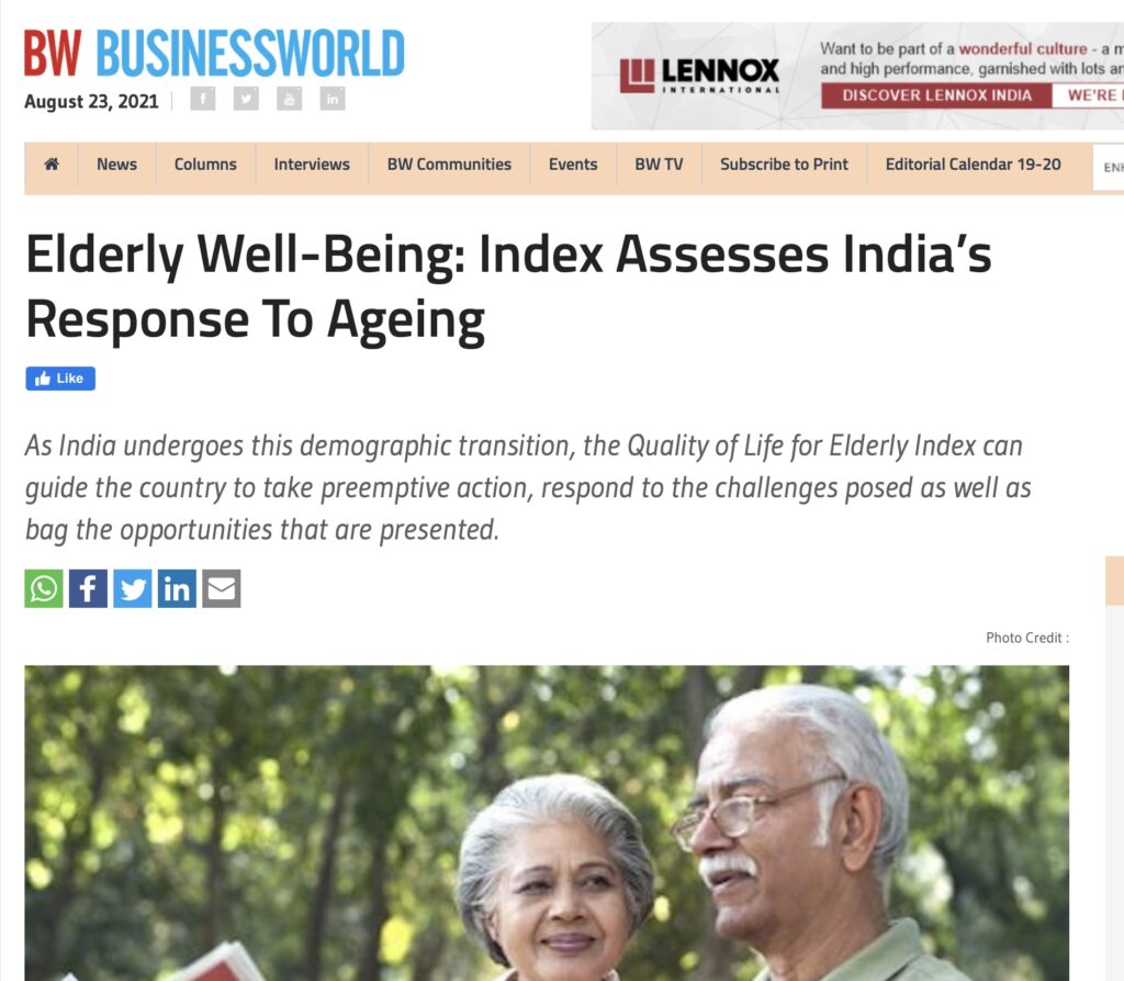 Elderly well-being: Index assesses India’s response to ageing