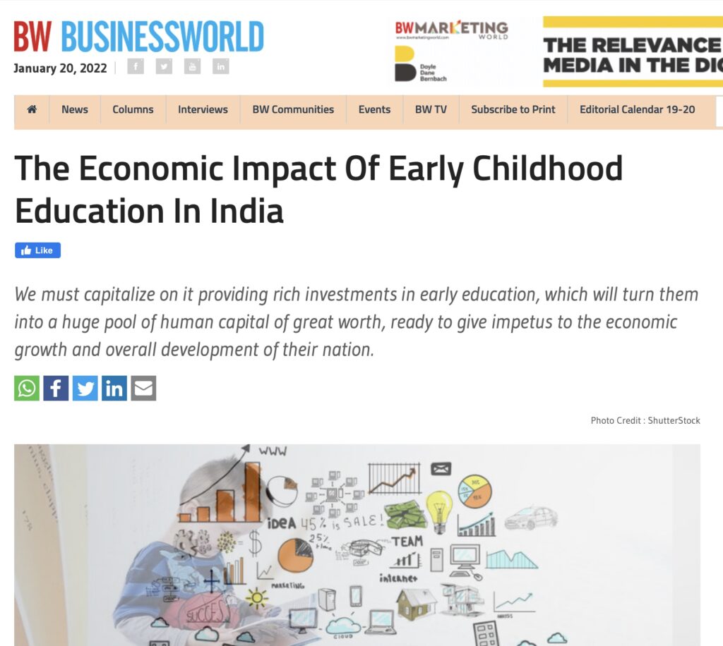 The Economic Impact of Early Childhood Education in India