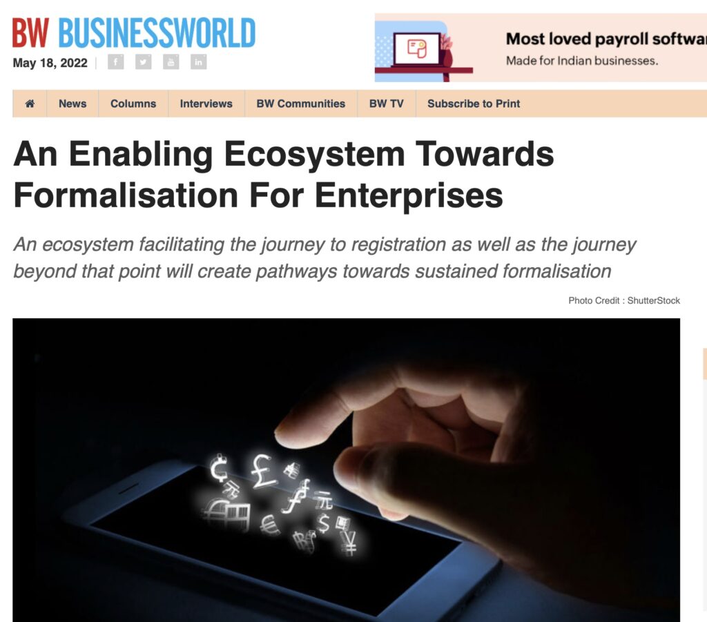 An Enabling Ecosystem towards formalization for enterprises