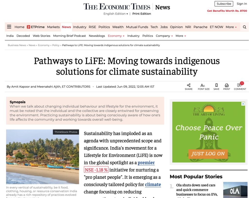 Pathways to LiFE: Moving Towards Indigenous Solutions for Climate Sustainability