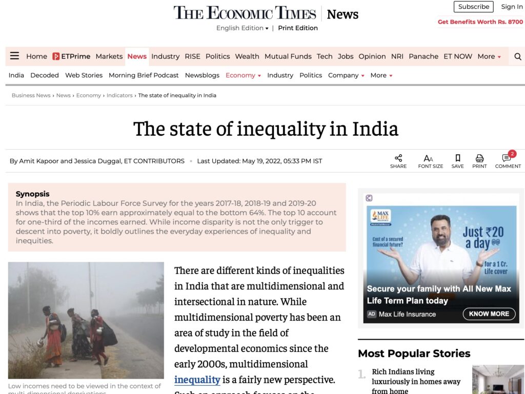The State of Inequality in India