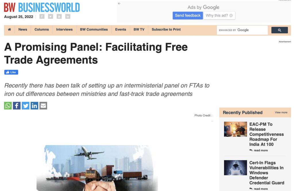 A Promising Panel: Facilitating Free Trade Agreements