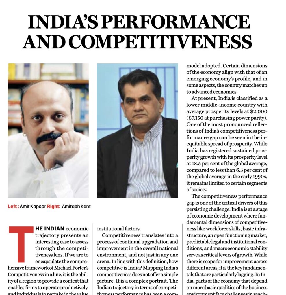 India’s Performance and Competitiveness 