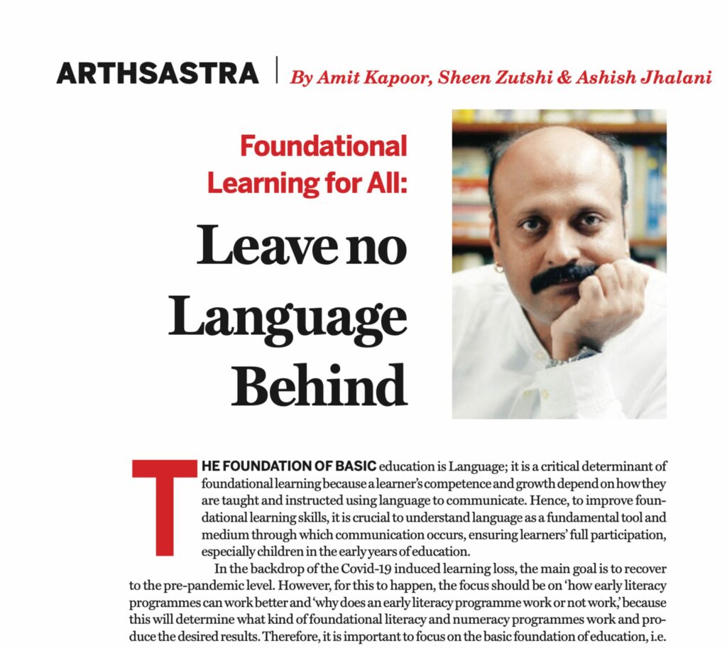 Foundational learning for all: Leave no Language behind 