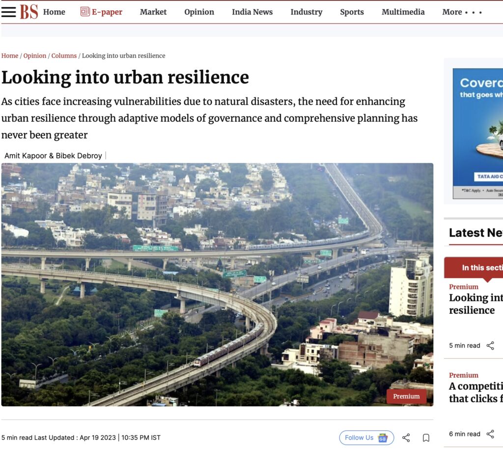 Looking Into Urban Resilience