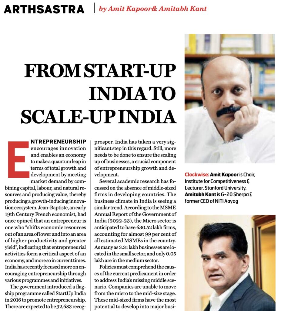 From Start-up India to Scale-up India