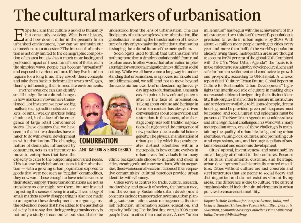 The Cultural Markers of Urbanisation