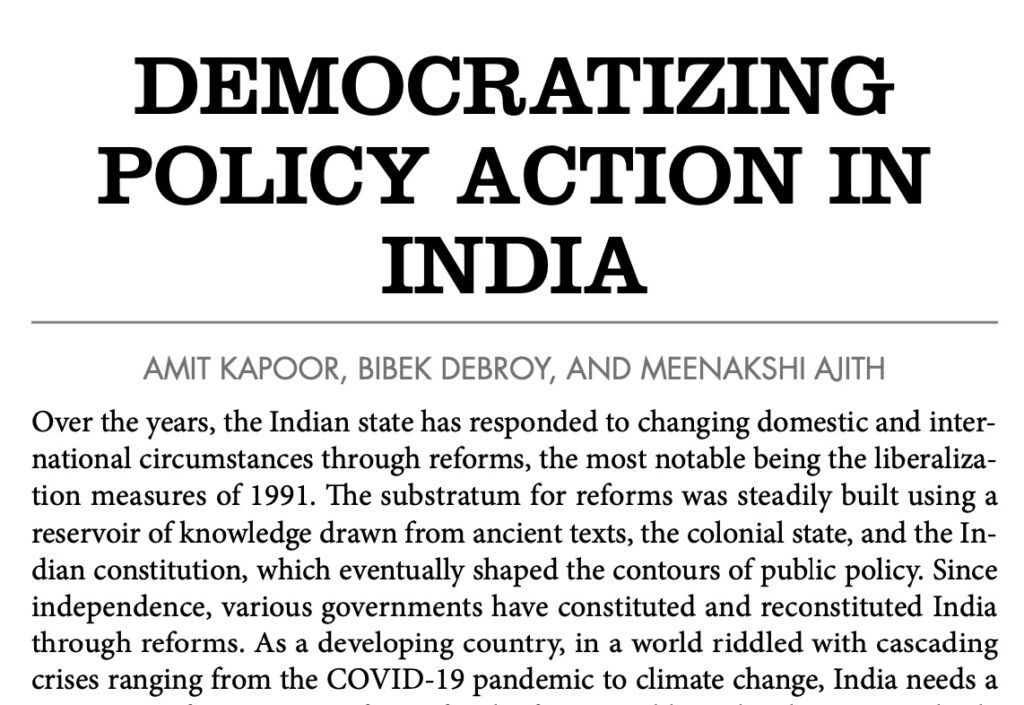 Democratizing Policy Action in India