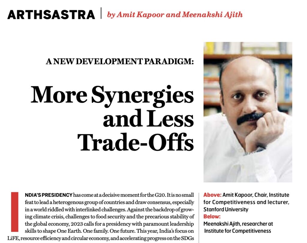 A new development paradigm; more synergies and less trade-offs 