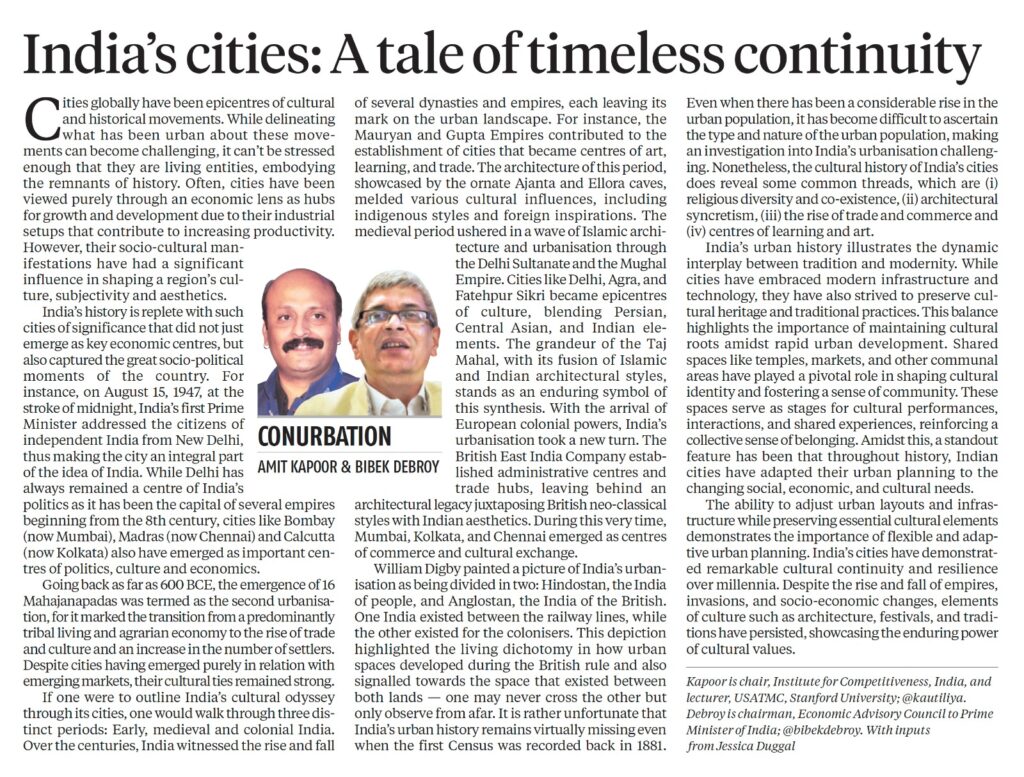 India's cities: A Tale of Timeless Continuity