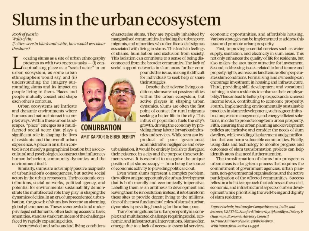 Slums in the Urban Ecosystem