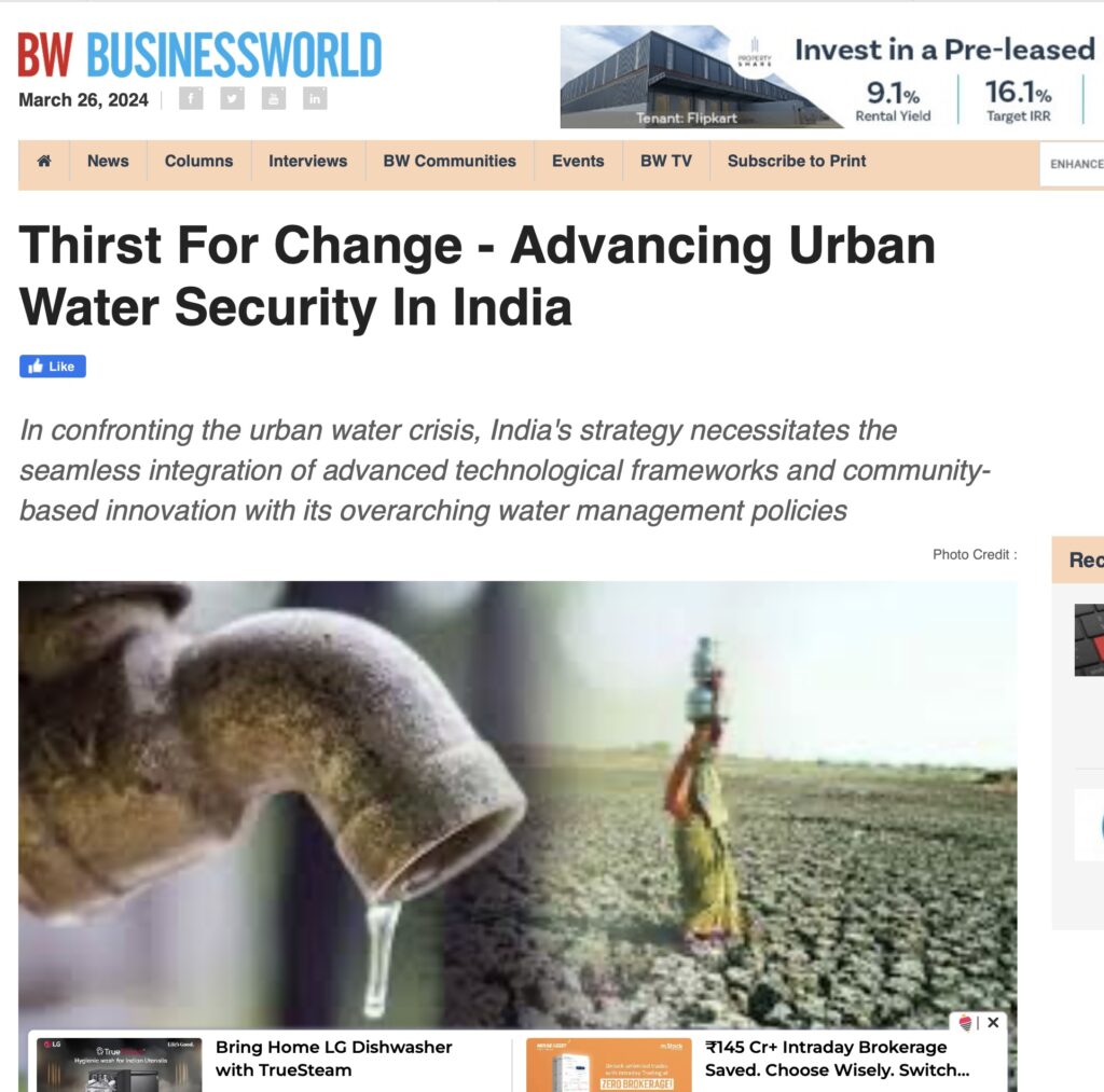 Thirst for Change - Advancing Urban Water Security in India