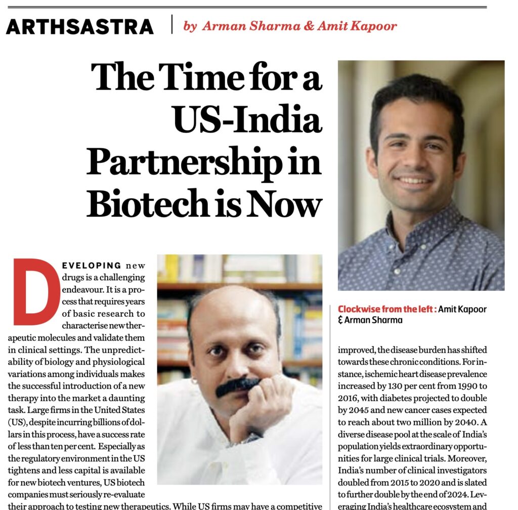 The time for a US-India partnership in biotech is now 